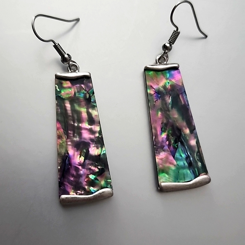 BOHO MULTICOLOR Acrylic Silver Abalone Shell